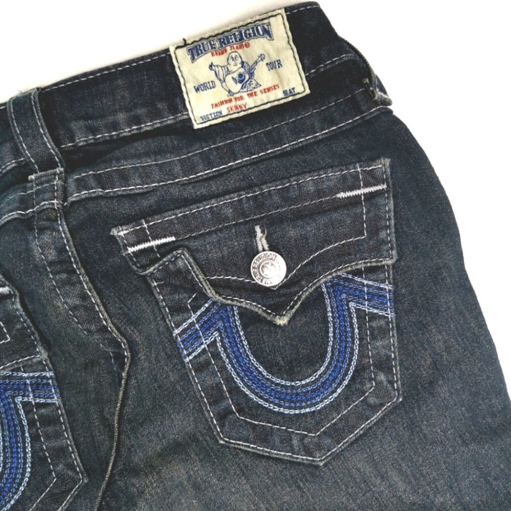 True Religion Women's 25 Distressed USA Stretch Flexible Cotton WLH599X54 Jeans - Picture 12 of 16
